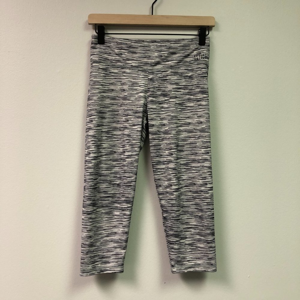 Justice Girls Legging Grey and White Stripe Size 16